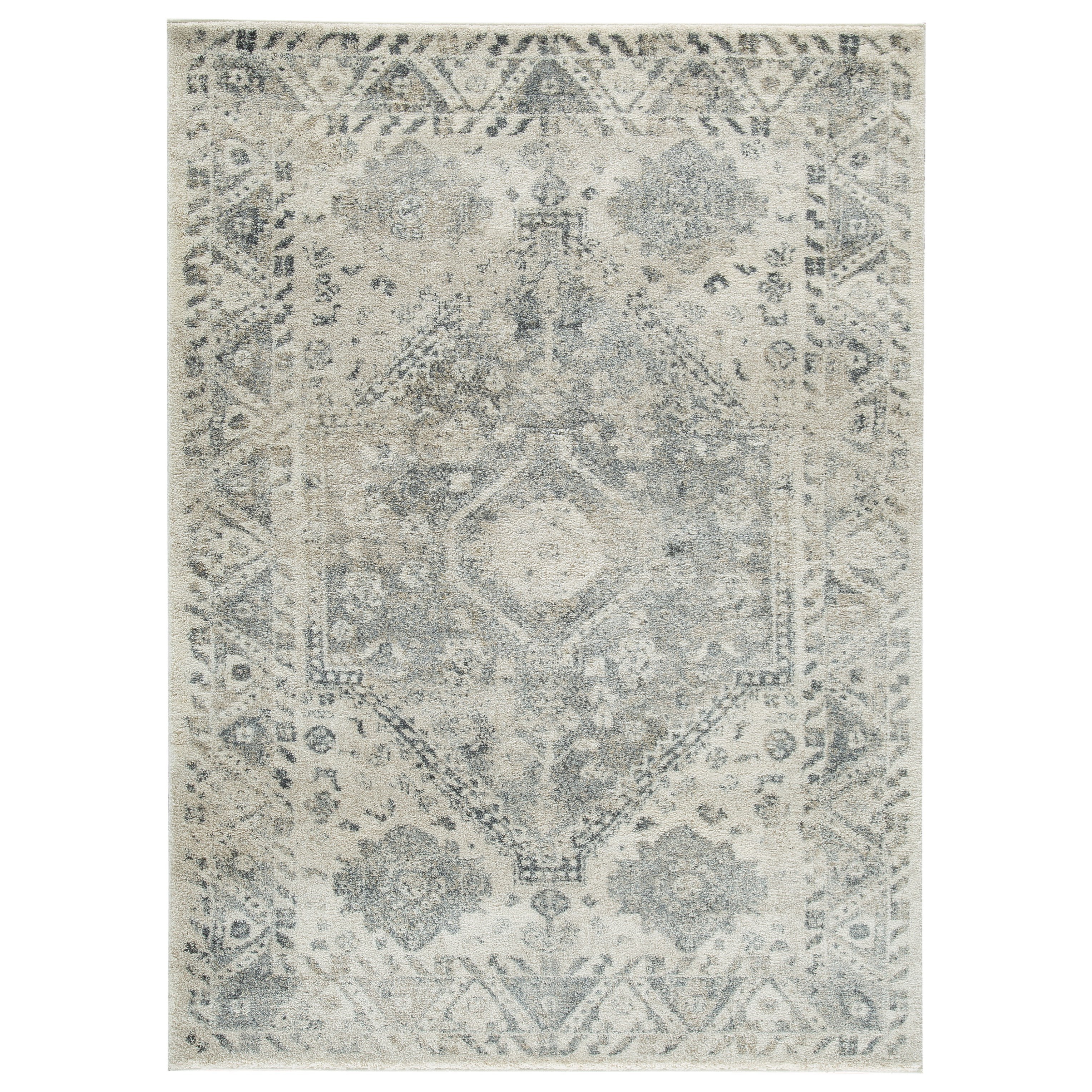 Ashley Signature Design Casual Area Rugs R404131 Precia Gray/Cream